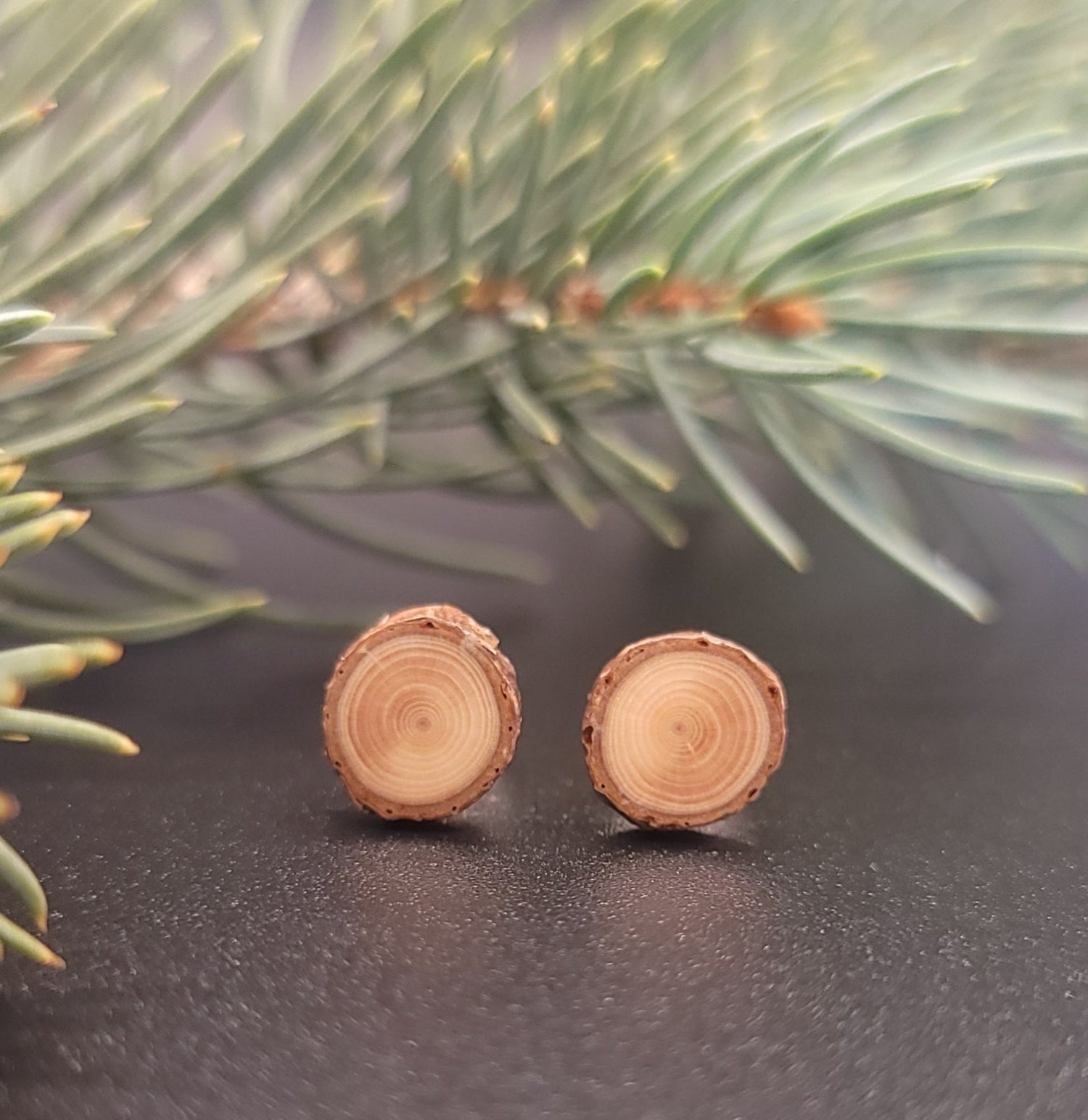 WOOD SLICE EARRINGS