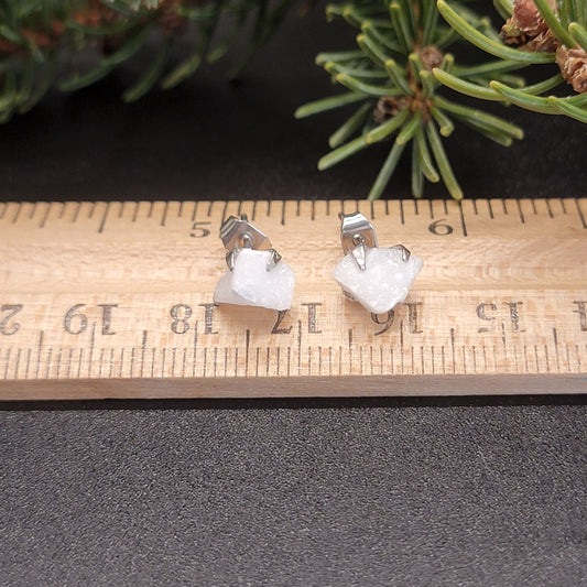 Sparkly White Stone Earrings